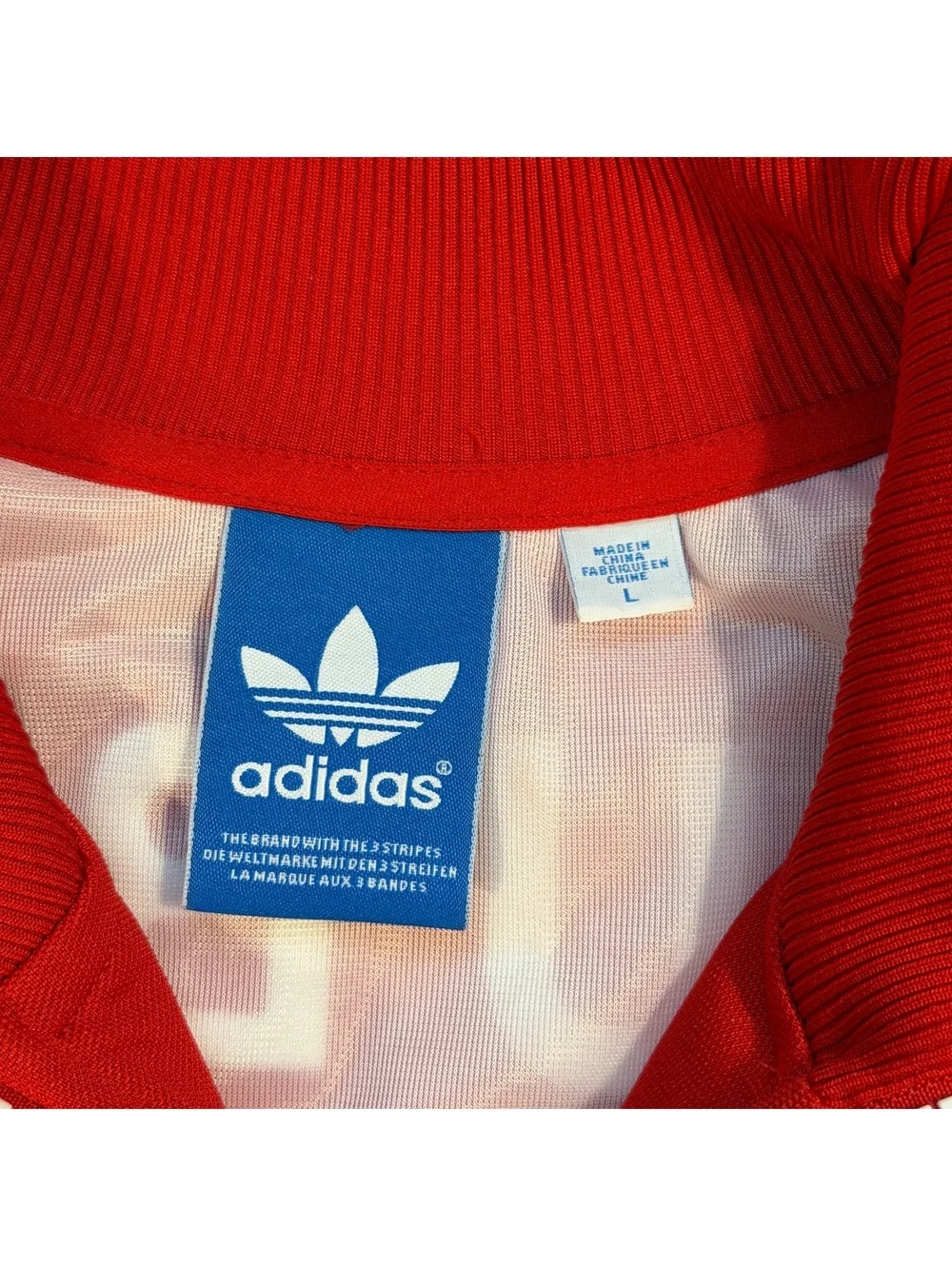 Adidas Originals Cuba Soccer Track Jacket Full Zip 2010 Red White Blue Size L
